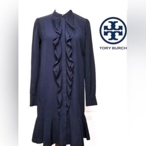 Tory Burch NWT The Jane Dress – Navy Button-Down Silhouette (Knee Length)